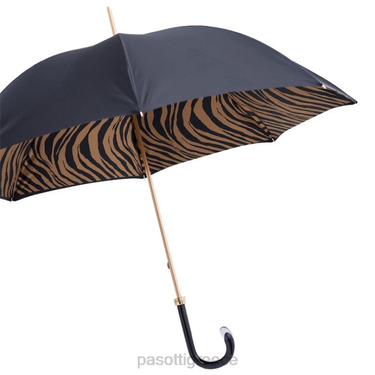 ομπρέλα | PASOTTI 189 21028-11 g15 - ομπρέλα καφέ ζέβρας 2N6B8432 για άνδρες και γυναίκες